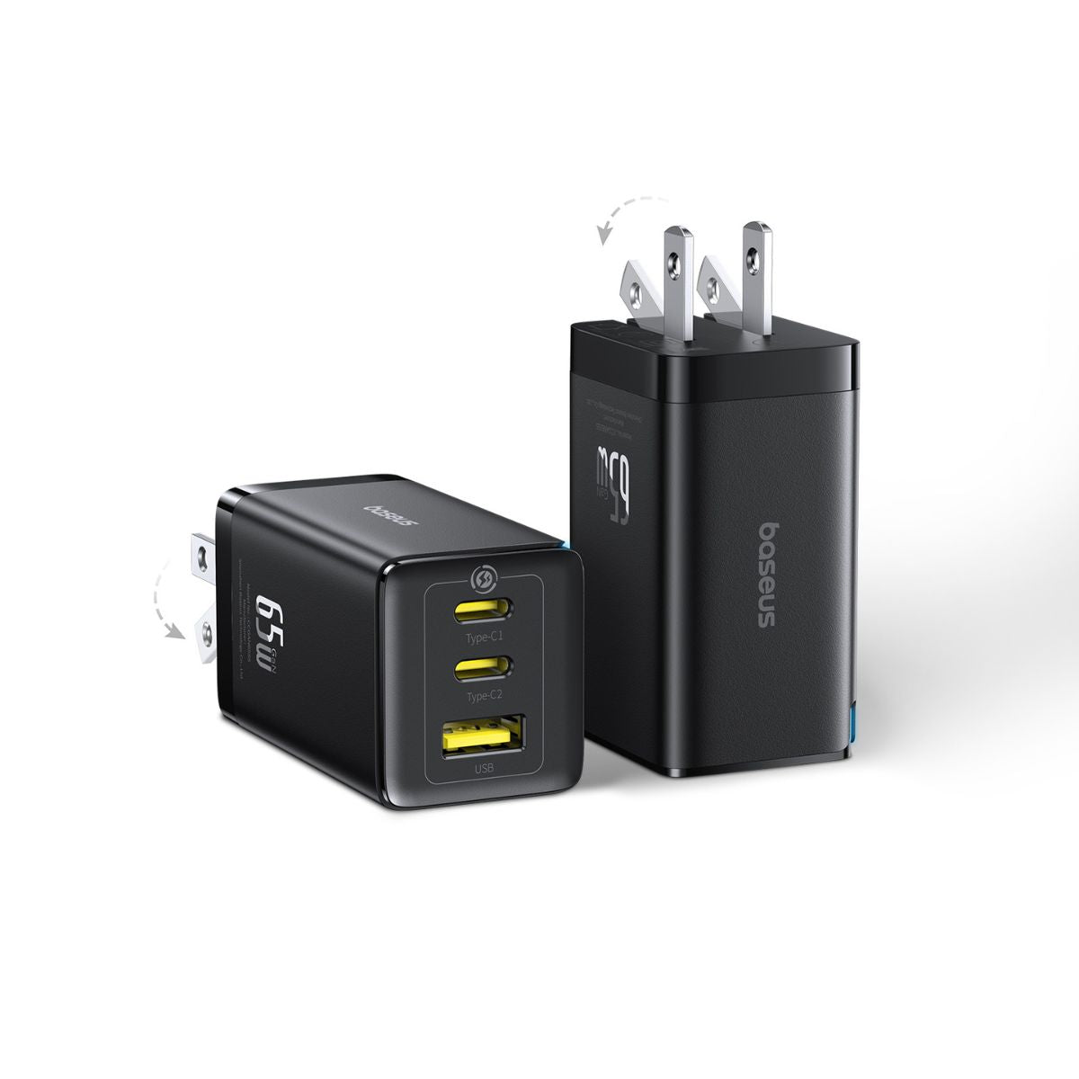 Baseus GaN5 Pro 2 Pack Fast Charger 2C+U 65W - Image 2