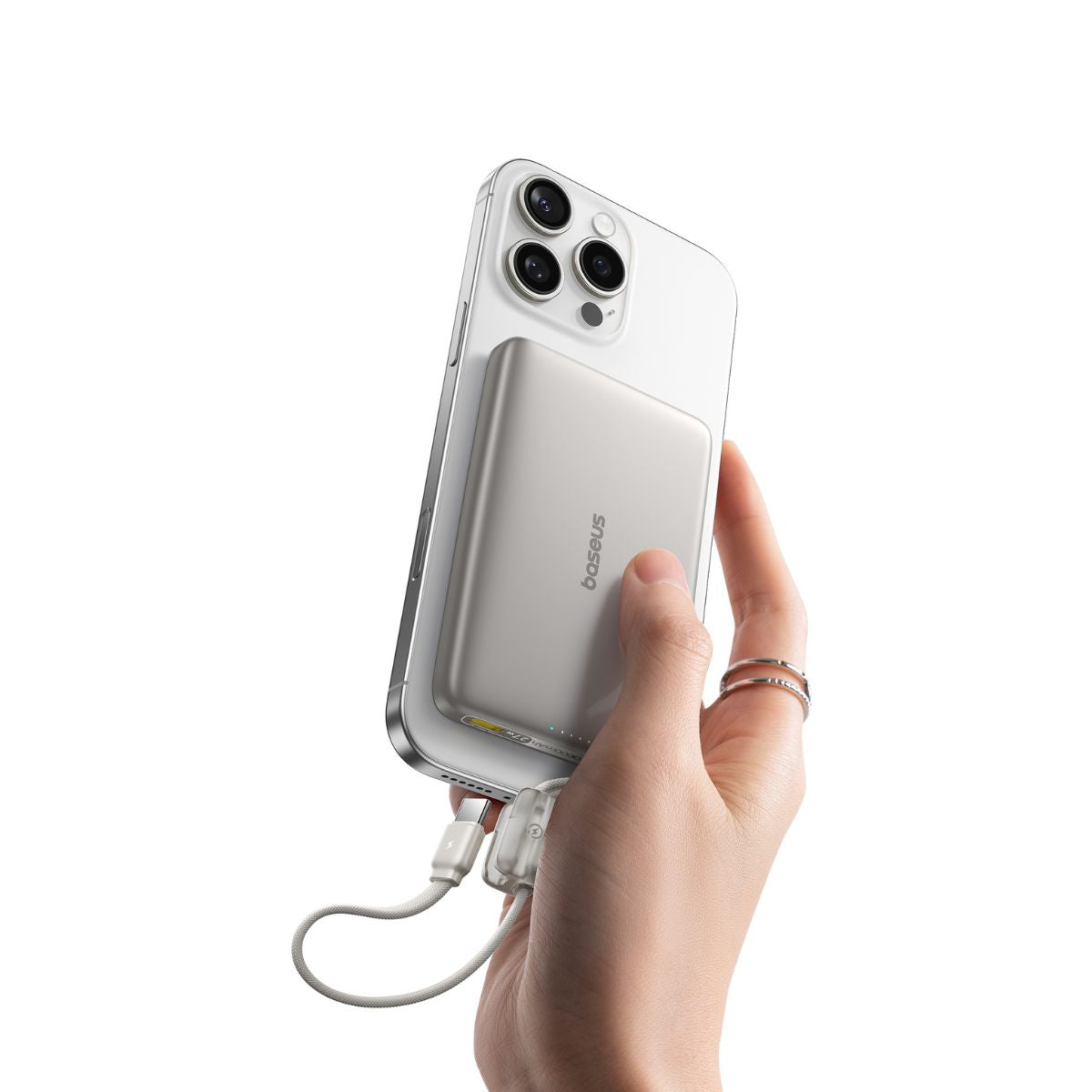 Baseus PicoGo AM41 Magnetic Power Bank with Built-in Cable 10000mAh 27W - Image 12